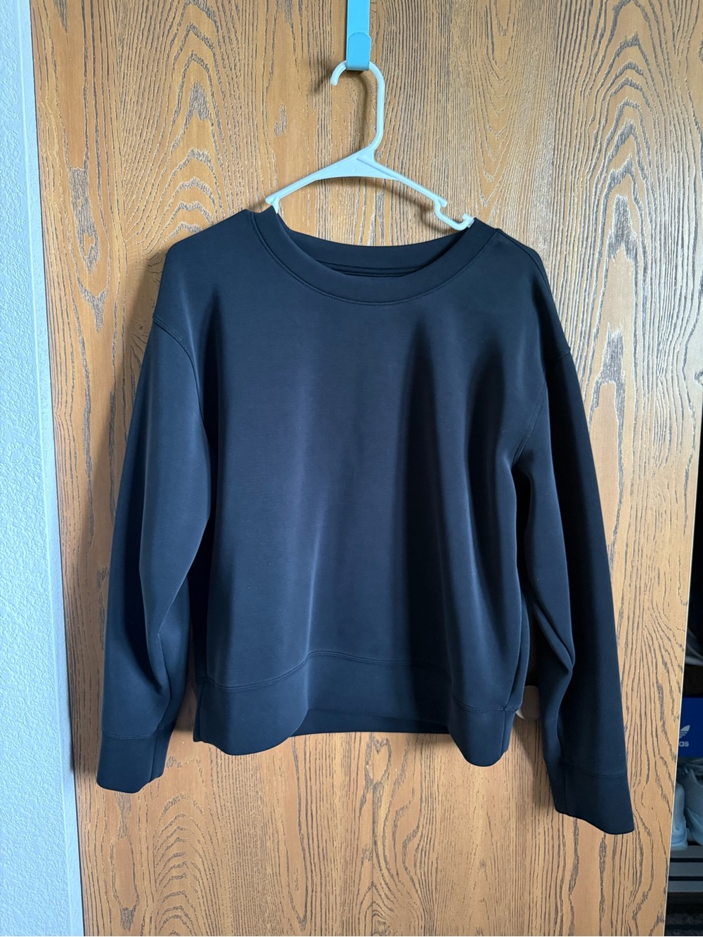 a new day Black Graphic Logo Crewneck